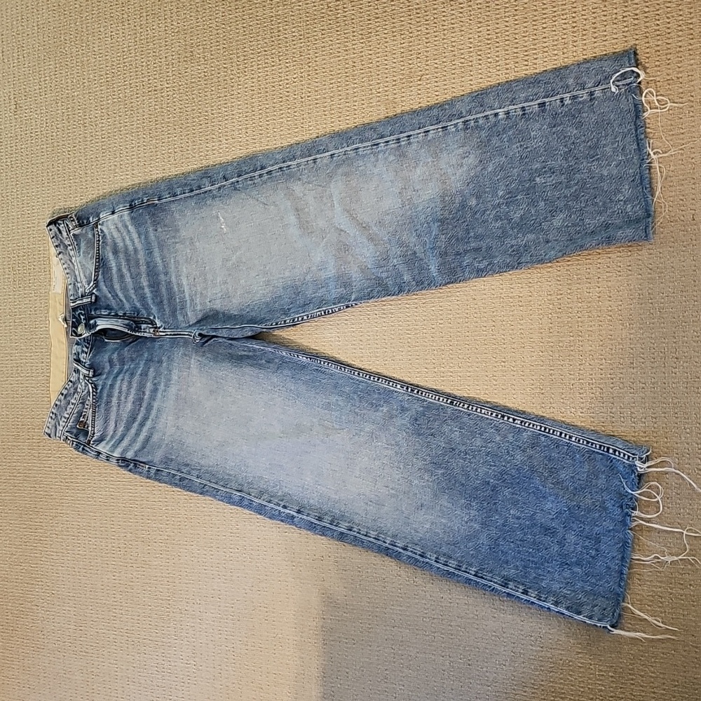 rag & bone Light Blue Wide Leg Jeans